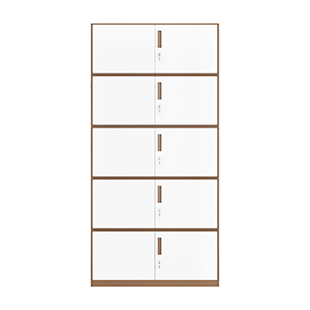 五節(jié)柜-咖白套色